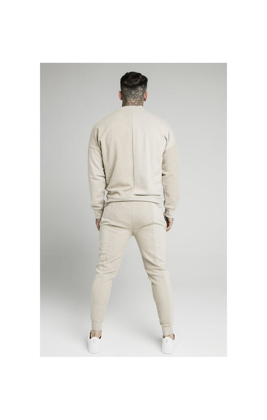 SikSilk Half & Half Fitted Jogger - Stone