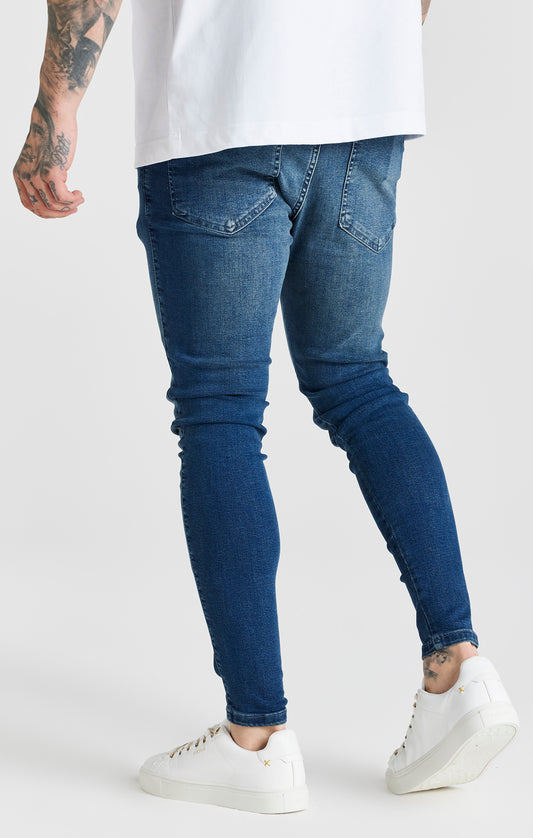 Essentials - Blauw verwassen skinny jeans