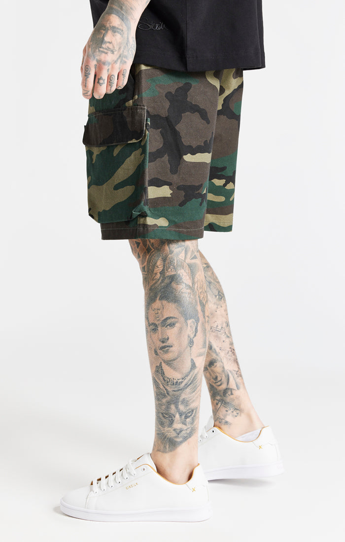 Laad de afbeelding in de Galerij viewer, SikSilk Camouflage Cargo Shorts - Camouflage (1)