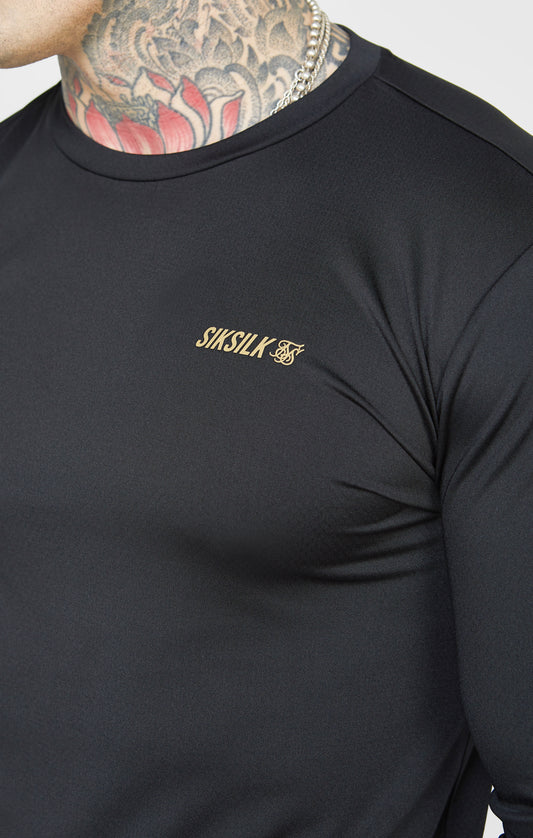 Black Sports Long Sleeve T-Shirt
