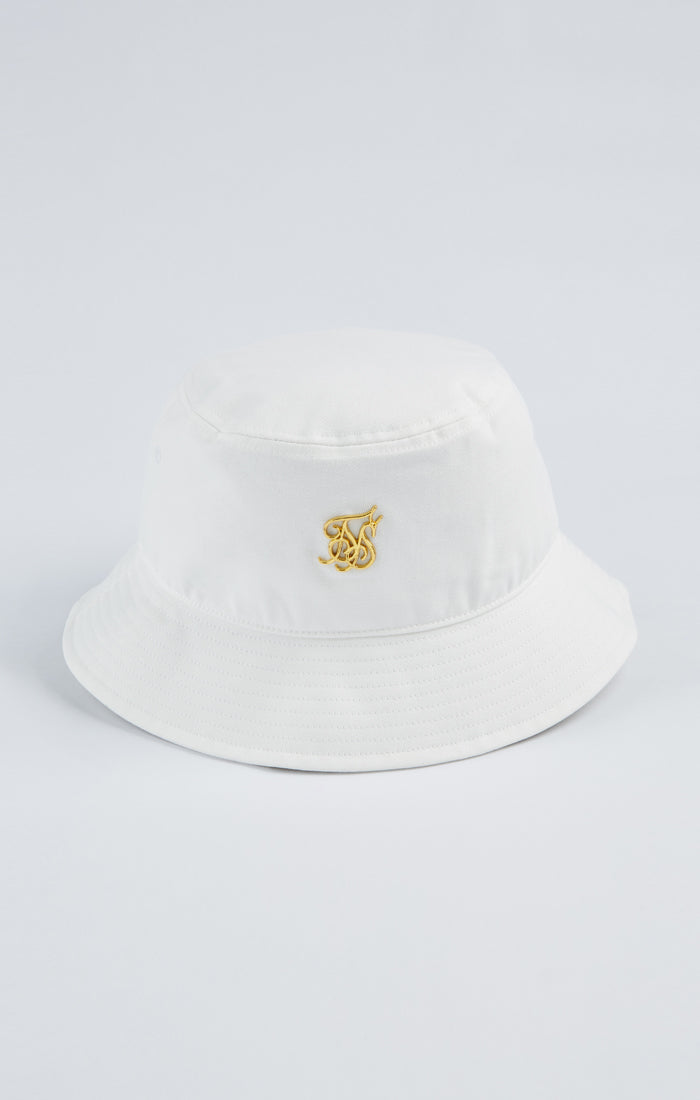 Laad de afbeelding in de Galerij viewer, White And Gold Bucket Hat
