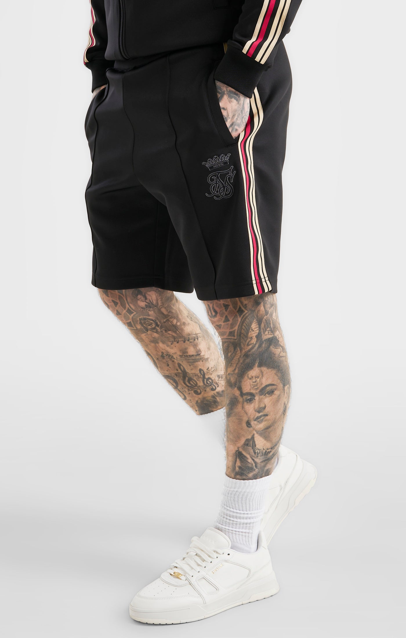 Laad de afbeelding in de Galerij viewer, Messi x SikSilk Loose Fit Elasticated Shorts - Black (1)