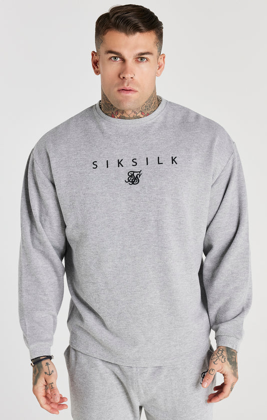 SikSilk Essential Tricot Trui met Lange Mouwen - Marl Grijs