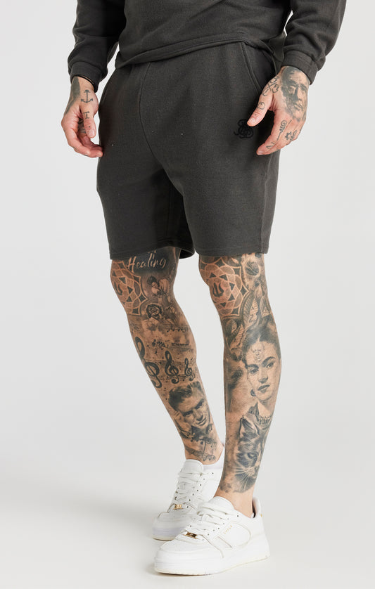 SikSilk Essential Tricot Relaxte Shorts - Donkergrijs