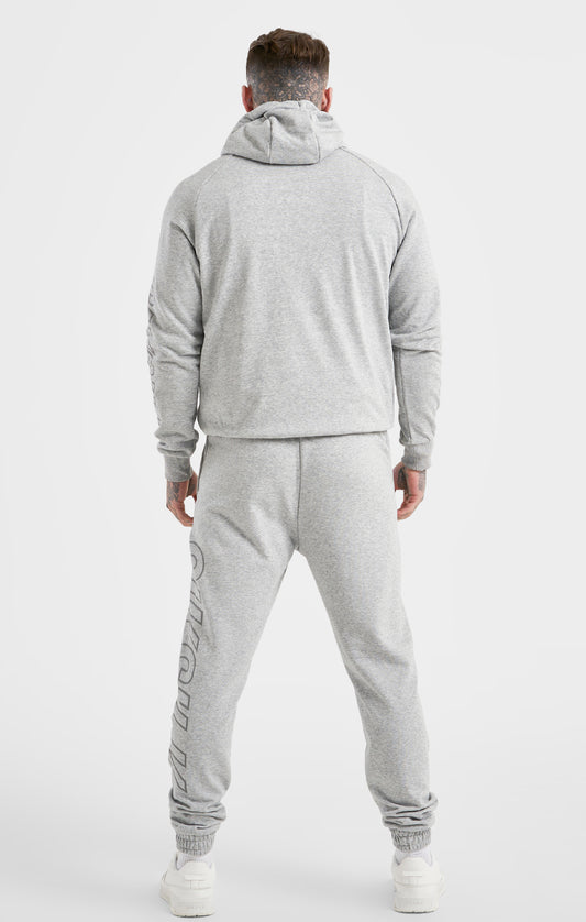 Sportieve sweater met capuchon in de kleur ‘grijs Marl’