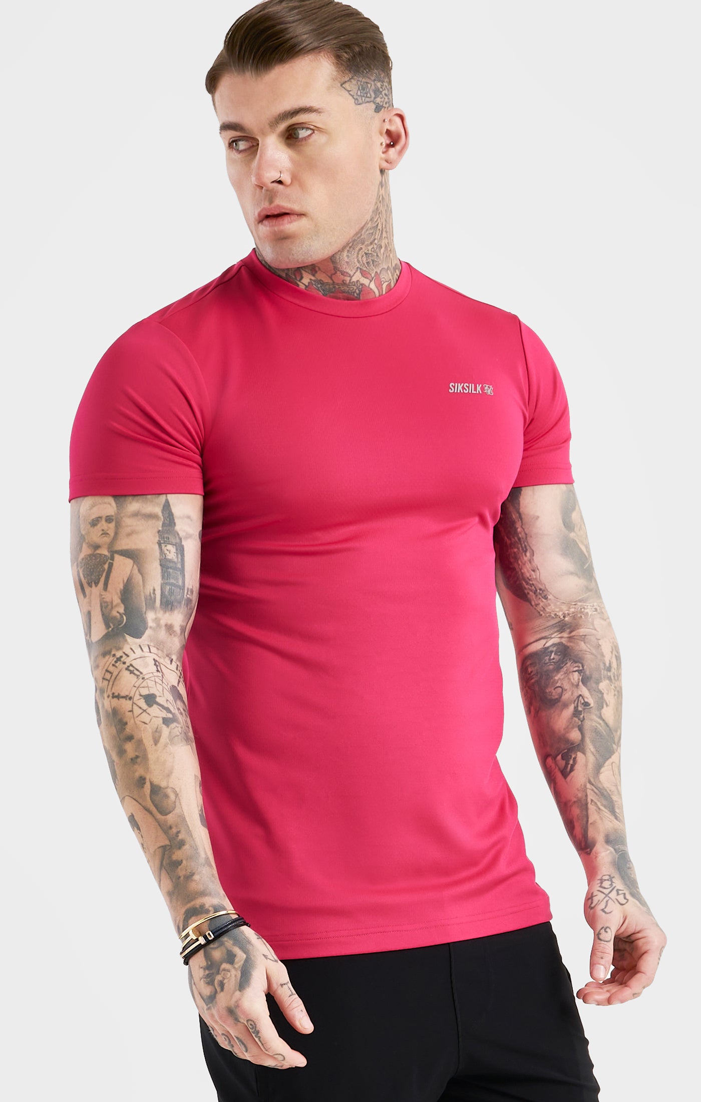 Laad de afbeelding in de Galerij viewer, Pink Sports Poly T-Shirt