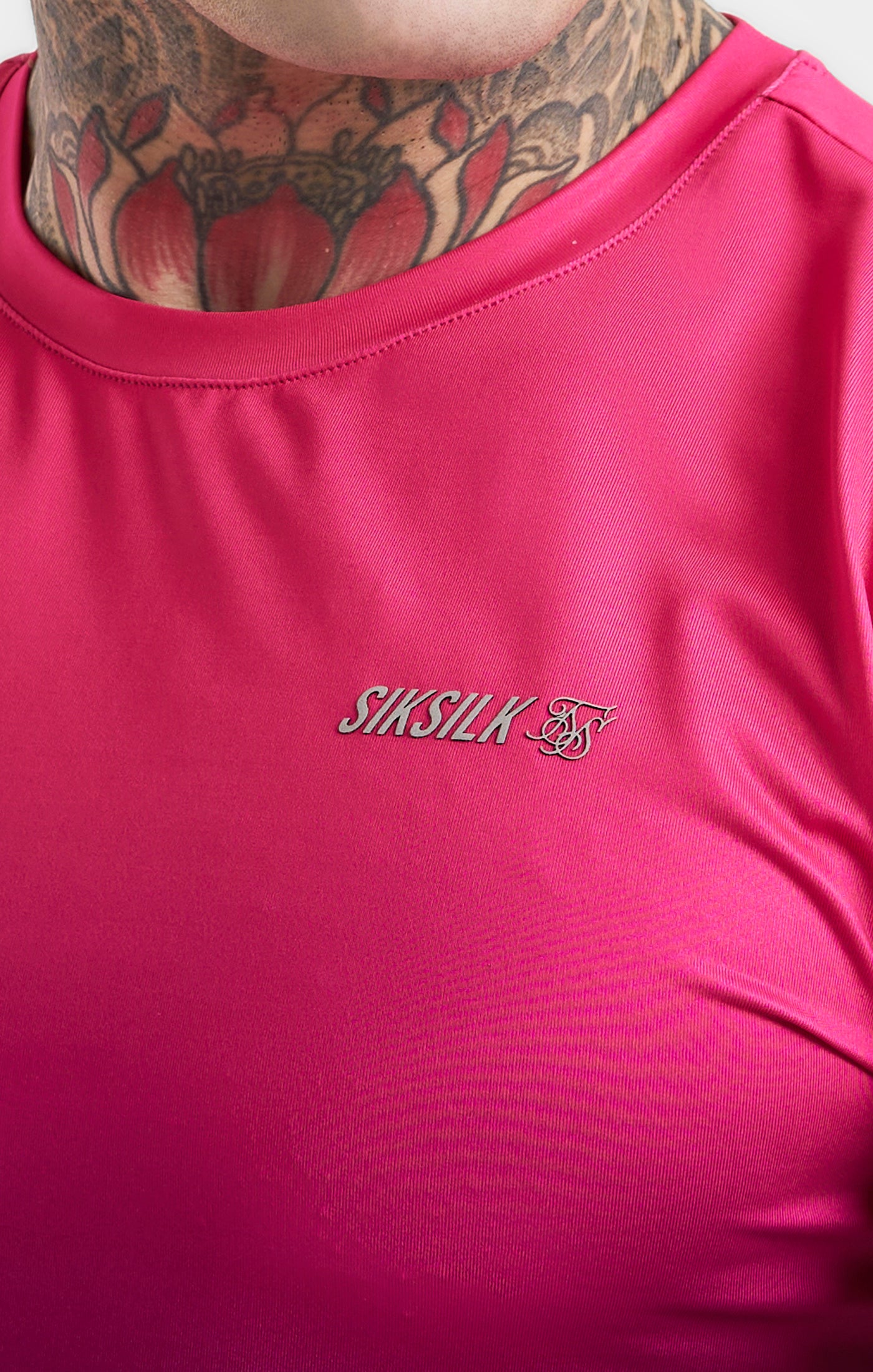 Laad de afbeelding in de Galerij viewer, Pink Fade Sports Muscle Fit T-Shirt (1)