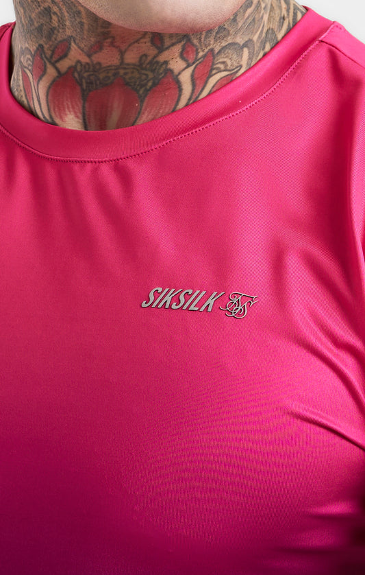 Pink Fade Sports Muscle Fit T-Shirt