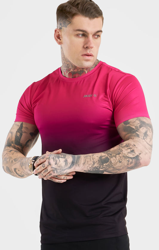 Pink Fade Sports Muscle Fit T-Shirt