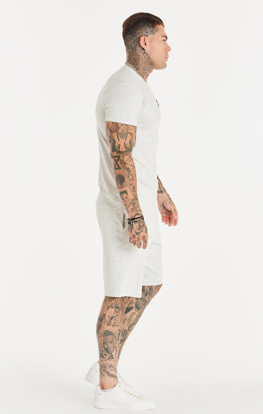 SikSilk Gym T-shirt met Korte Mouwen - Mergelwit