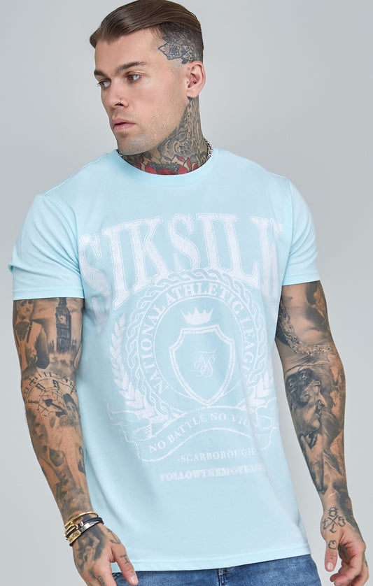 SikSilk Varsity Box T-shirt - Blauw