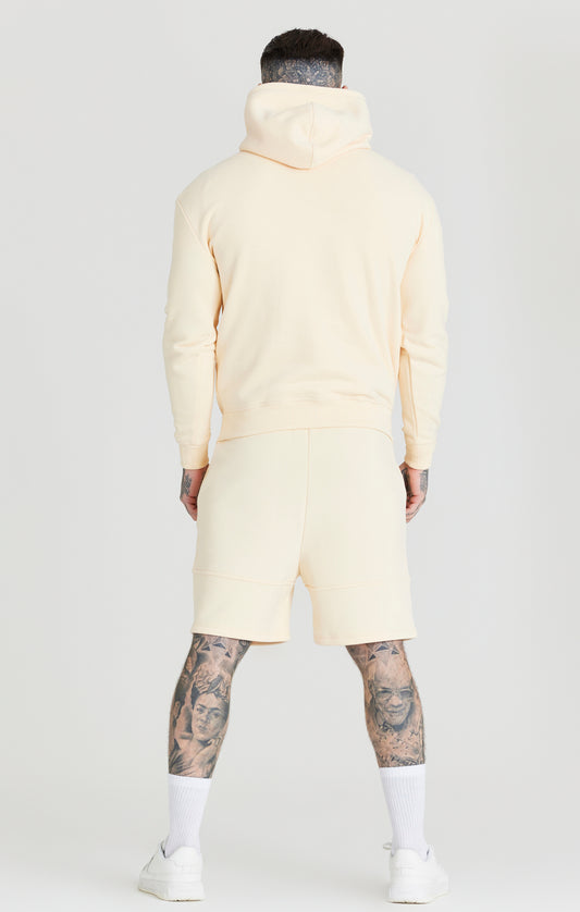 Foundation - Ecru sweater met capuchon en reliëf