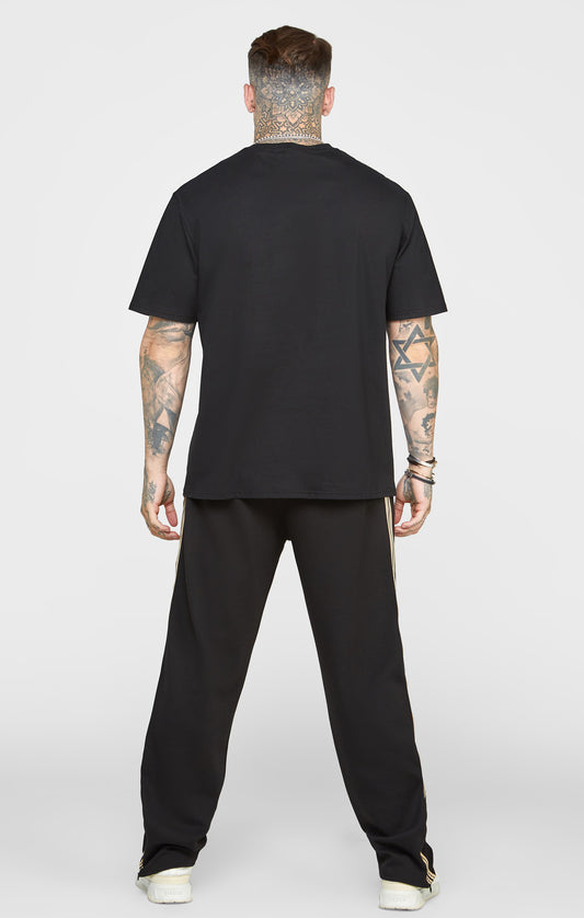 Zwart oversized T-shirt met ketting