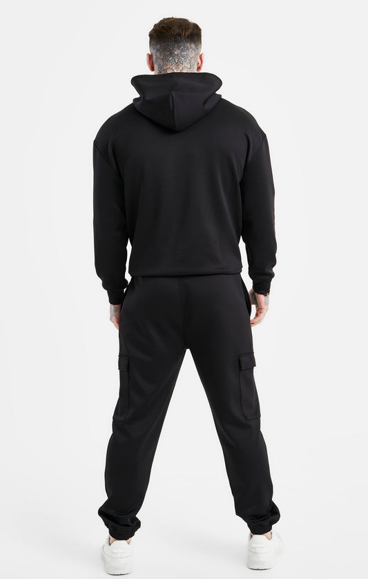Zwarte joggingbroek van polyester in cargostijl