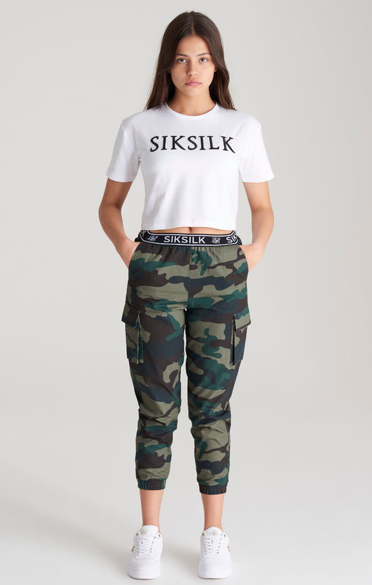 SikSilk Camo Cargobroek met Logoband - Camouflagekleur