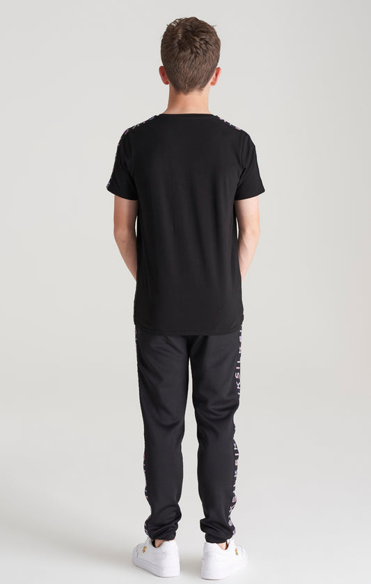 SikSilk Medley T-shirt met Merkband - Zwart