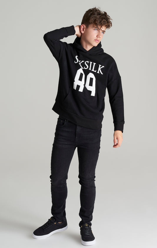SikSilk Relaxed Fit Hoodie - Zwart & Wit