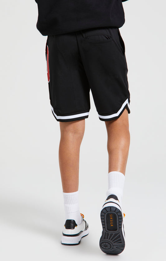 Messi x SikSilk - Retro basketbalshort in Varsity-stijl in de kleuren zwart en paars