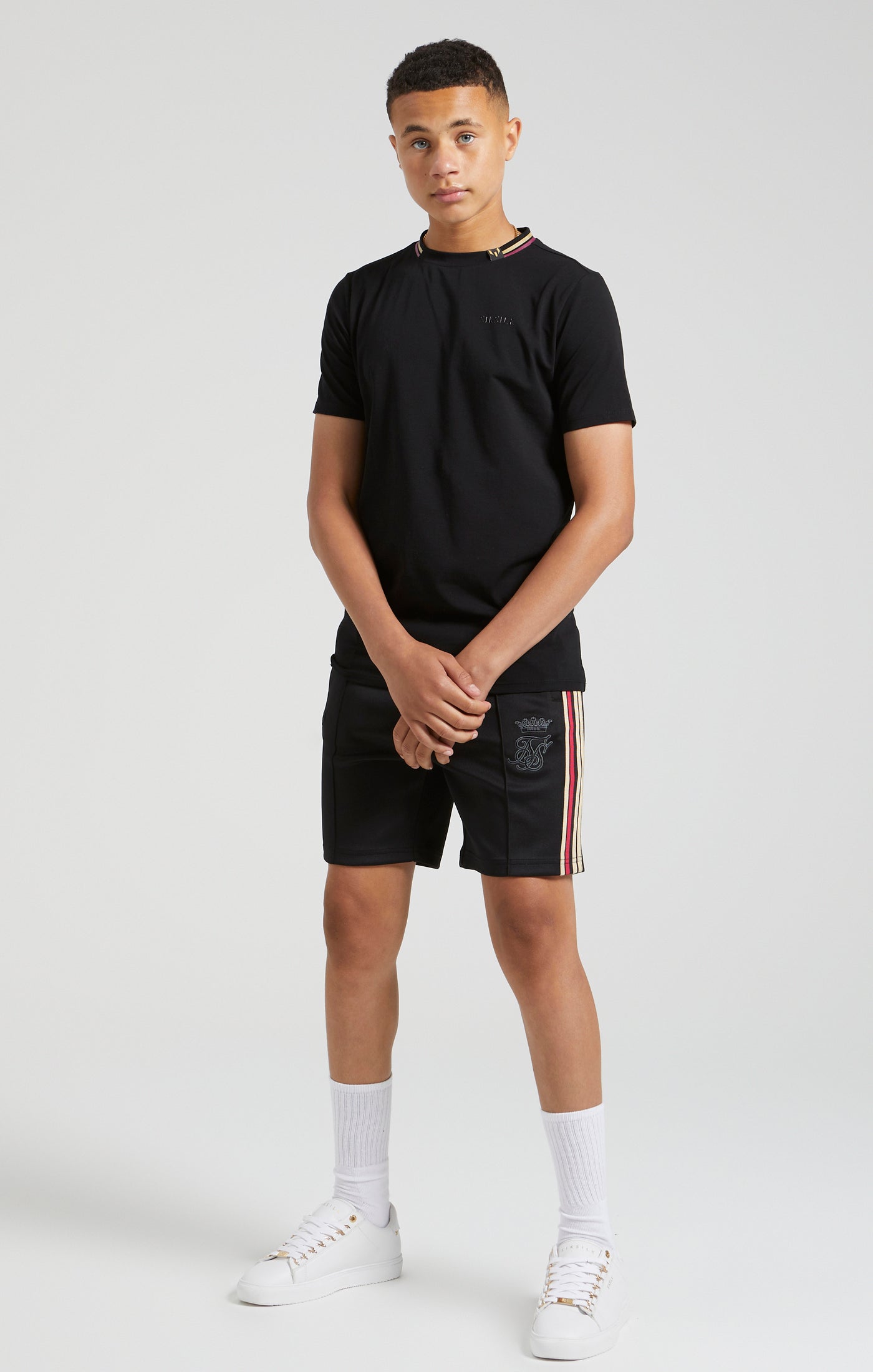 Laad de afbeelding in de Galerij viewer, Messi x SikSilk Loose Fit Elasticated Shorts - Black (4)