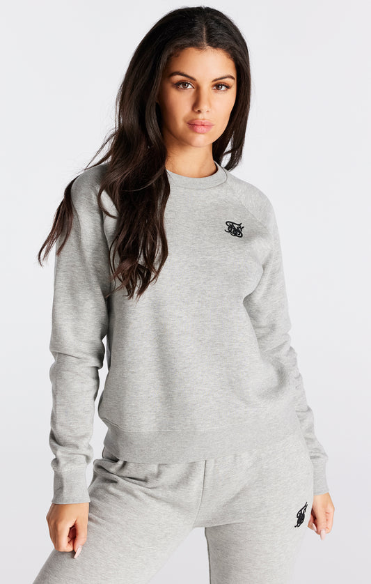 Essentials - Sweatshirt met ronde hals in de kleur ‘grijs Marl’