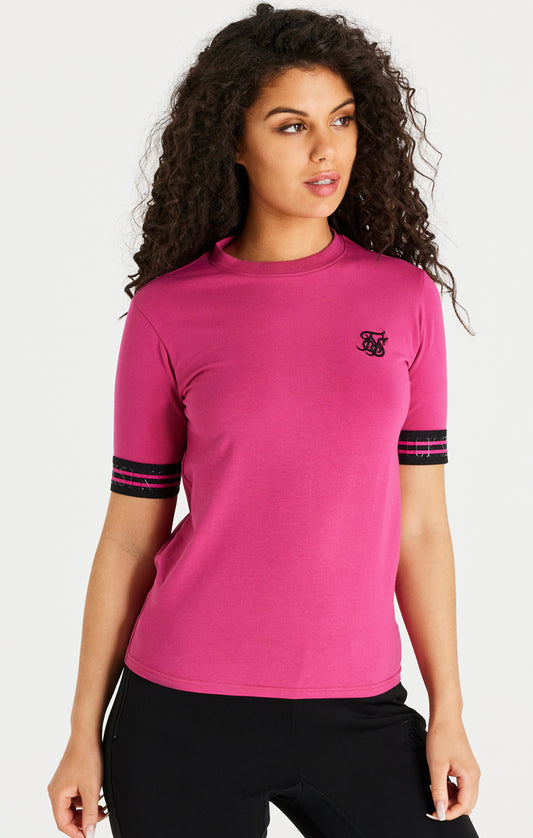 SikSilk T-shirt met Merkband - Roze