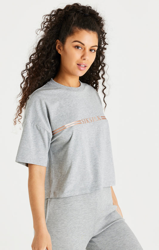 SikSilk Supremacy Box T-shirt - Marl Grijs