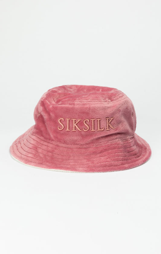 Ecru/Pink Reversible Bucket Hat