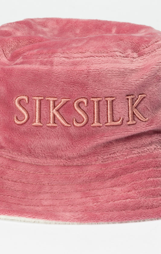 Ecru/Pink Reversible Bucket Hat
