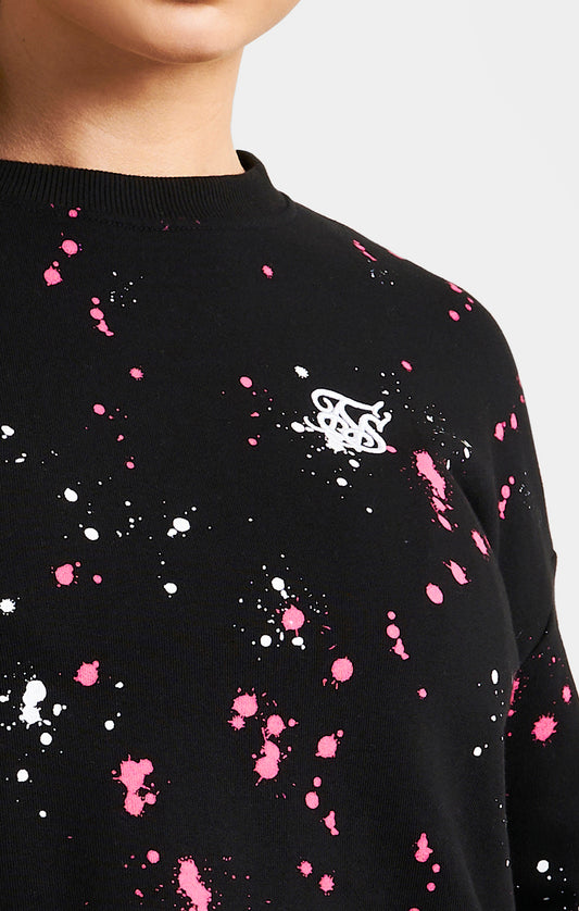 Black Paint Splatter Sweatshirt